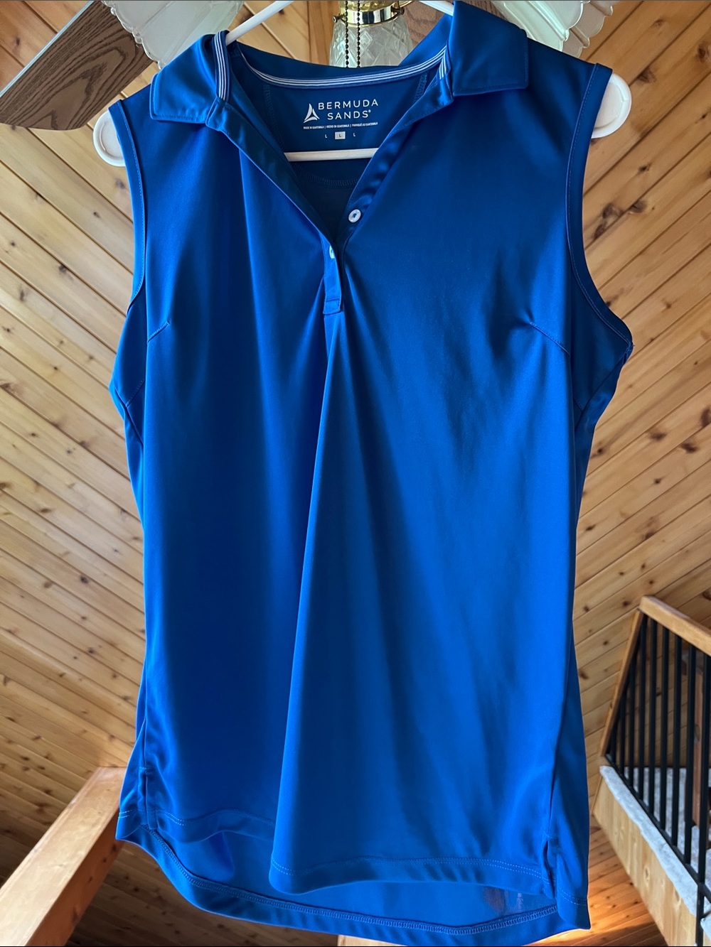 Womens Sleeveless Polo - Royal Blue